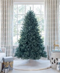 6′ Tribeca Spruce Blue Artificial Christmas Tree with 450 Warm White LED Lights