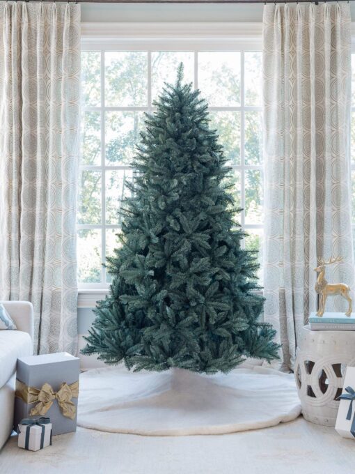 6′ Tribeca Spruce Blue Artificial Christmas Tree with 450 Warm White LED Lights