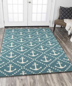 Blue Geometric Area Rug