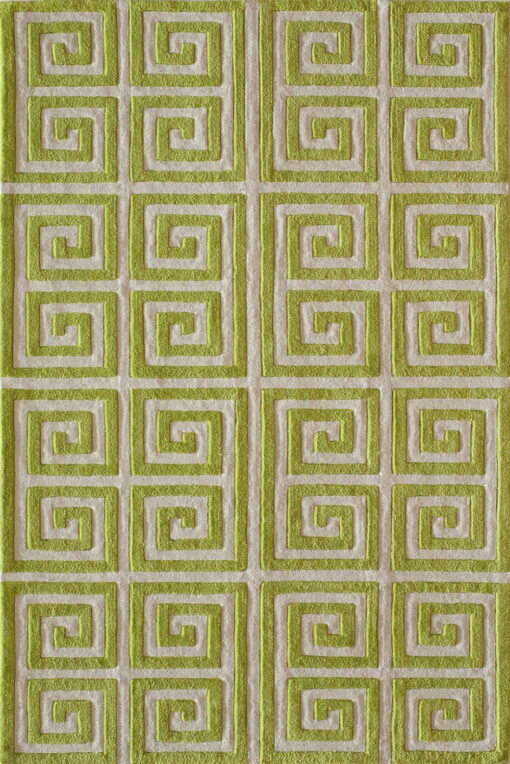 Green Geometric Area Rug