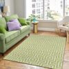 Green Ivory Geometric Area chic Rug