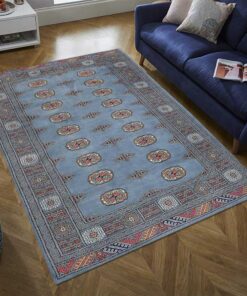 Grey Bokhara Area Rug