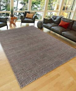 Grey Geometric Area Rug