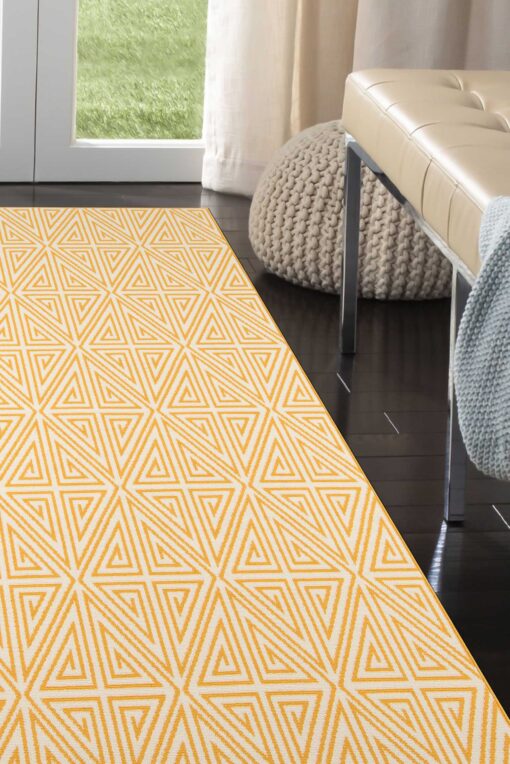 Ivory Geometric Area chic Rug