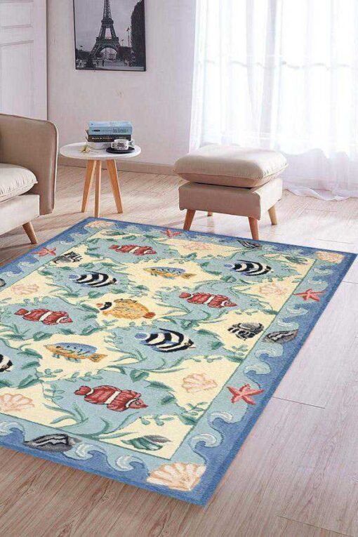 Multi Color Coastal Area Rug