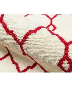 Red Geometric Area Chic Rug