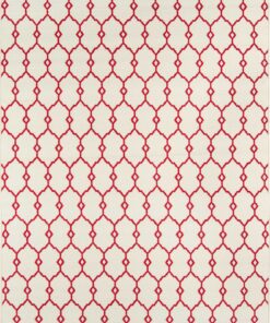 Red Geometric Area Rug