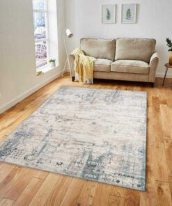 Teal Neutral Area Rug