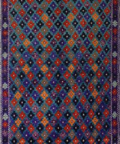 Vibrant Multicolor Baluchi Area Rug