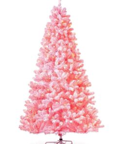 flocked pink christmas tree