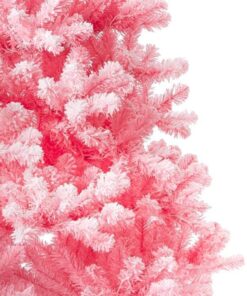 flocked pink faux christmas tree