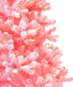 flocked-pink-faux-christmas-tree-lit-o