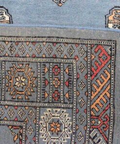 hand knotted Grey Bokhara Area chic Rug