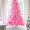 pink faux christmas tree